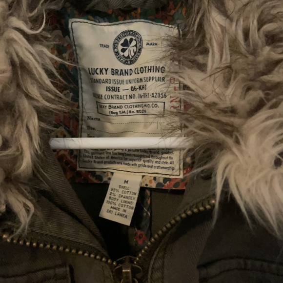 Lucky Brand Fur Bomber Jacket - Picture 5 of 6